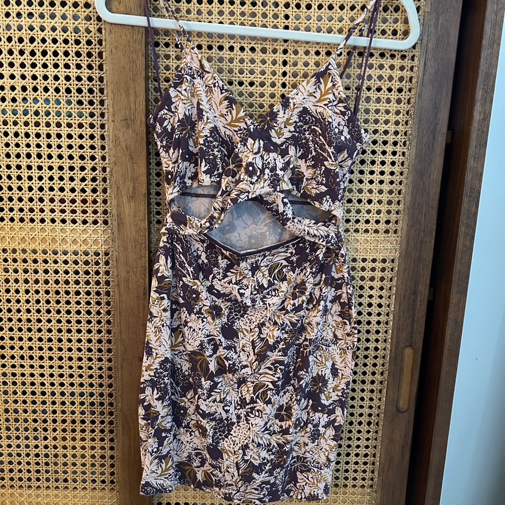 Floral Cutout Mini Dress